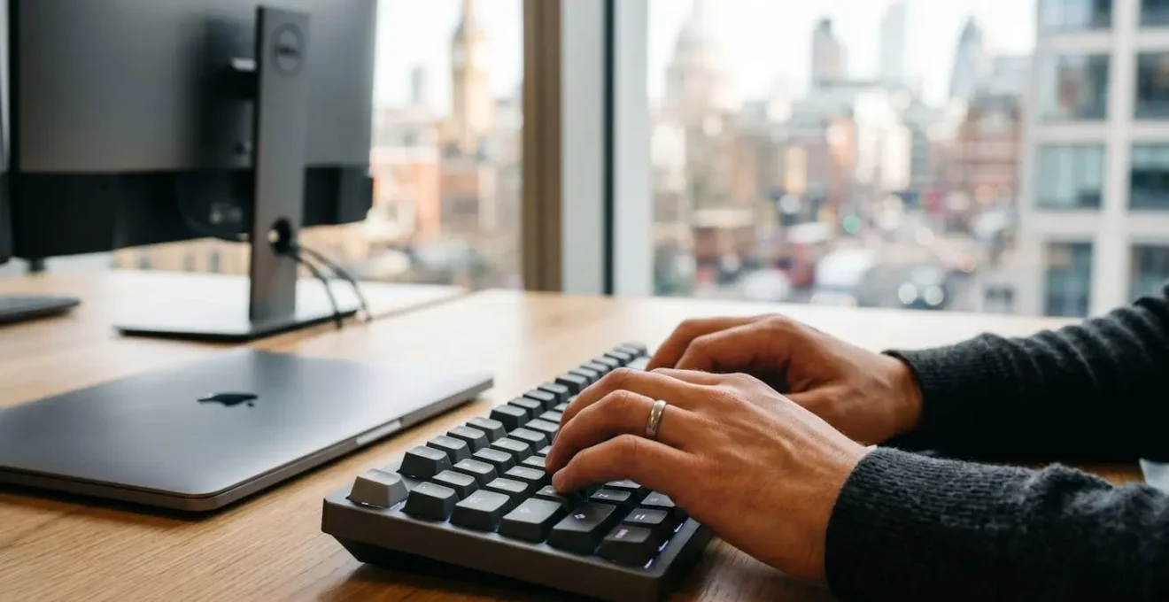 Premium developer workspace with high-end equipment symbolizing specialized technical expertise