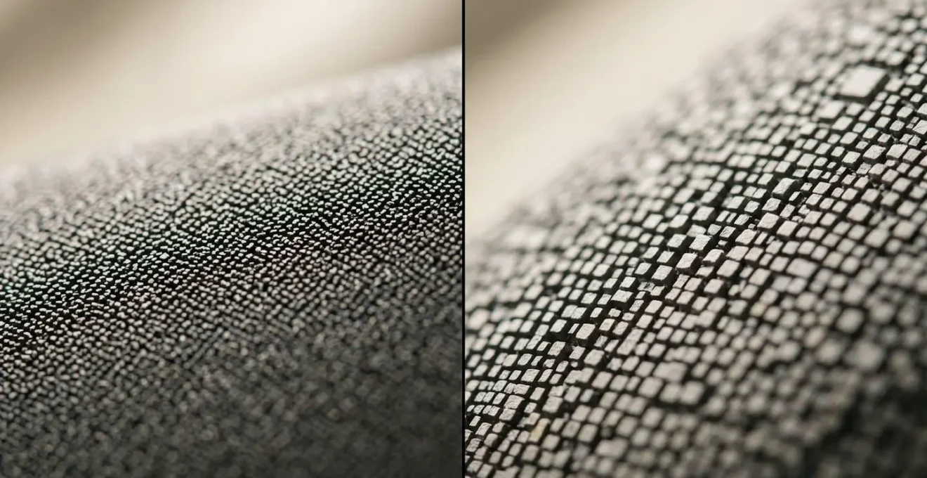 Extreme macro close-up showing sensor pixel structure capturing light in low-light UK travel conditions