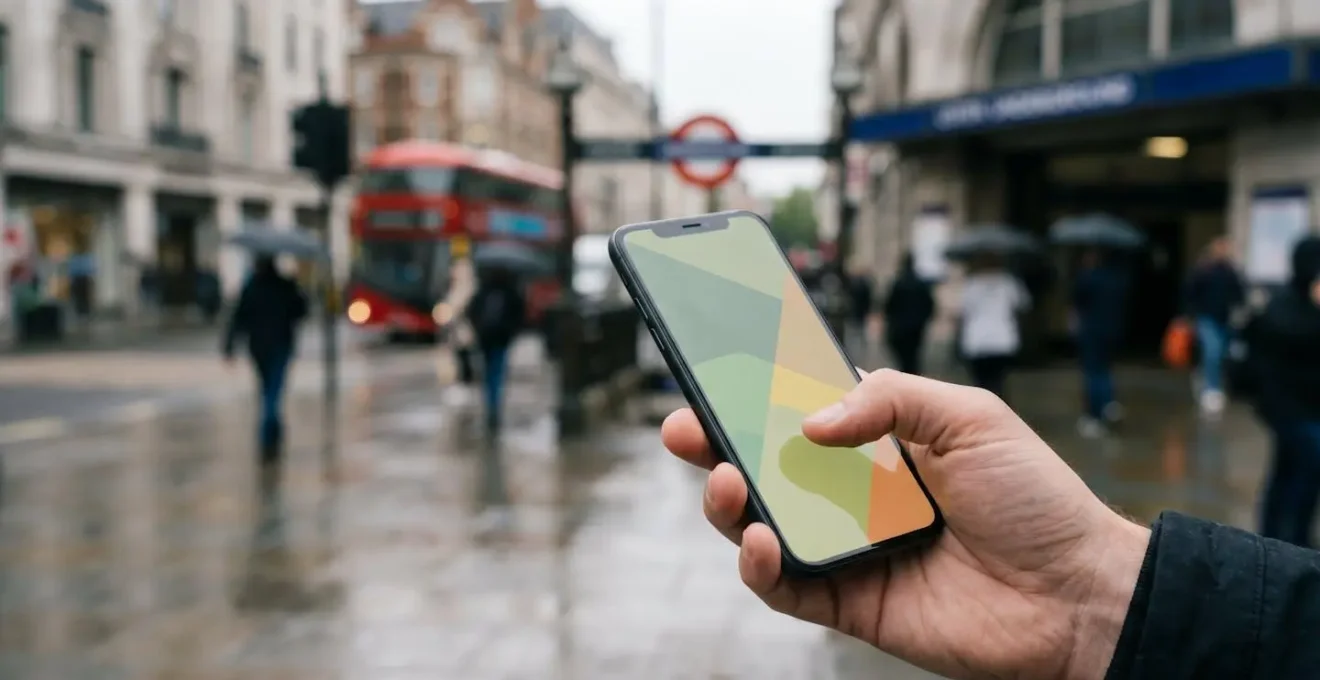 Hand holding modern smartphone demonstrating natural thumb reach zones for one-handed mobile interaction