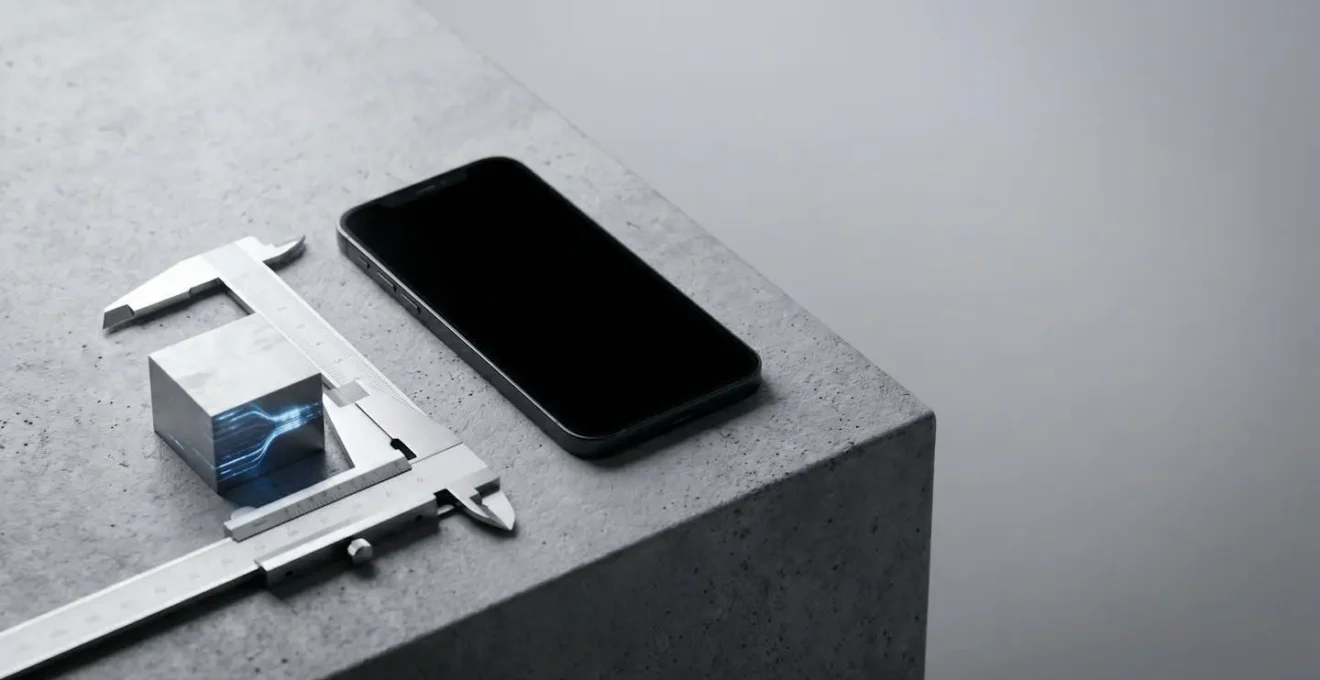 Professional editorial photograph showing abstract representation of smartphone performance evaluation with clean composition and natural lighting