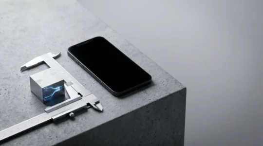 Professional editorial photograph showing abstract representation of smartphone performance evaluation with clean composition and natural lighting